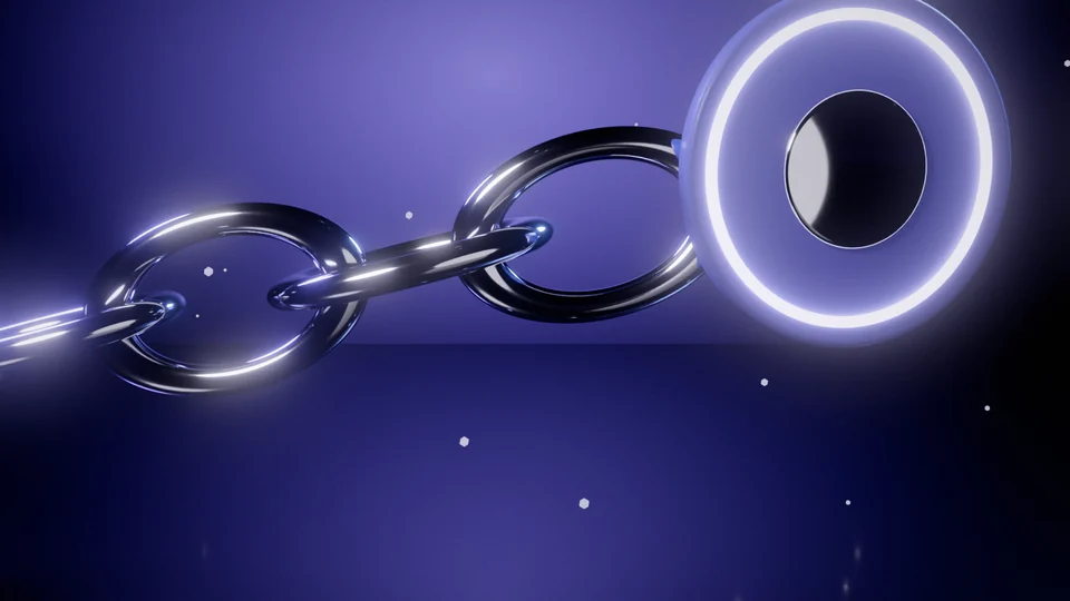 A chain leading to a glowing ring