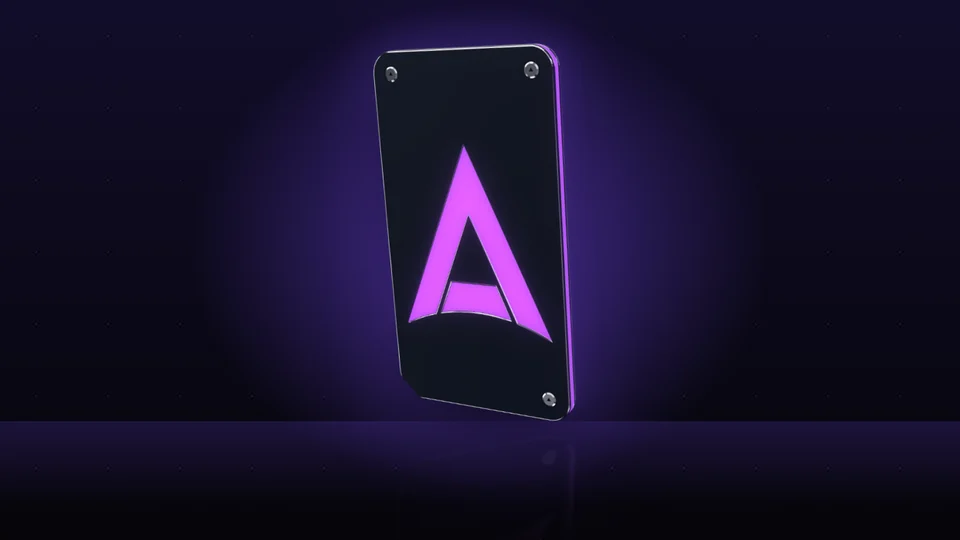 An ARK Shard plaque with the ARKHIVE logo